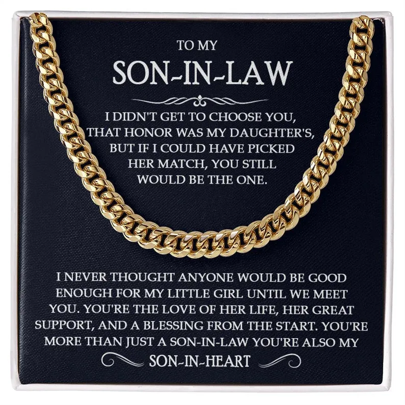 Son In Law Necklace, Gift for Son In Law on Wedding Day, Son In Law Gift, Son In Law Gifts from Mother In Law