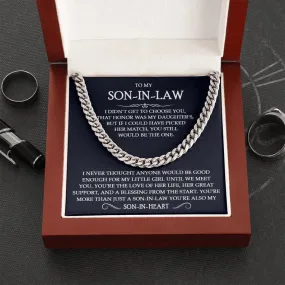 Son In Law Necklace, Gift for Son In Law on Wedding Day, Son In Law Gift, Son In Law Gifts from Mother In Law