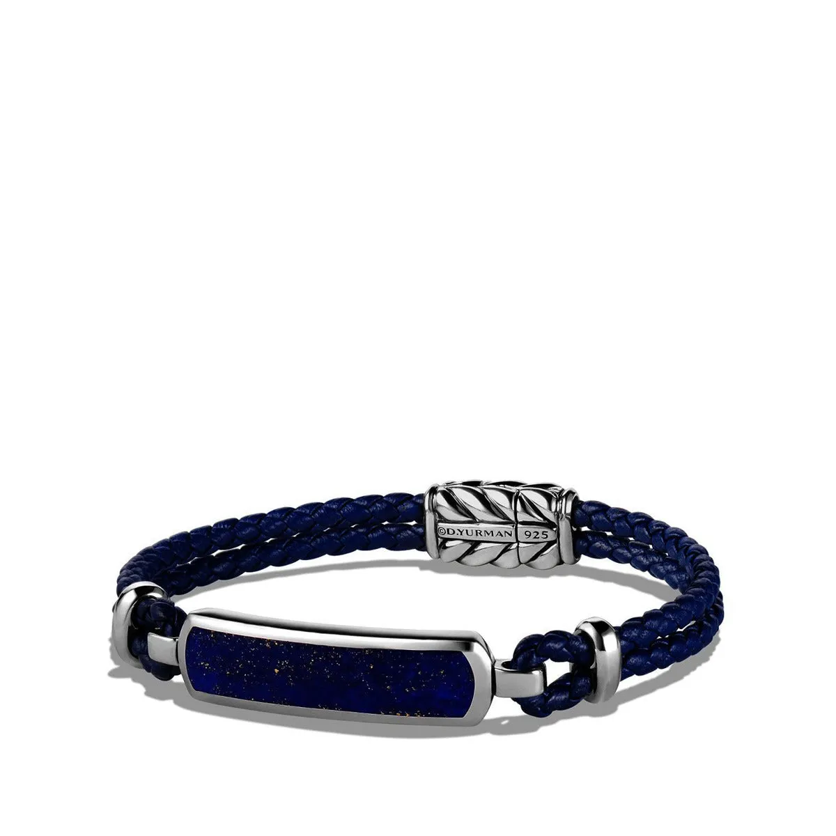 Station Blue Leather Bracelet with Lapis Lazuli