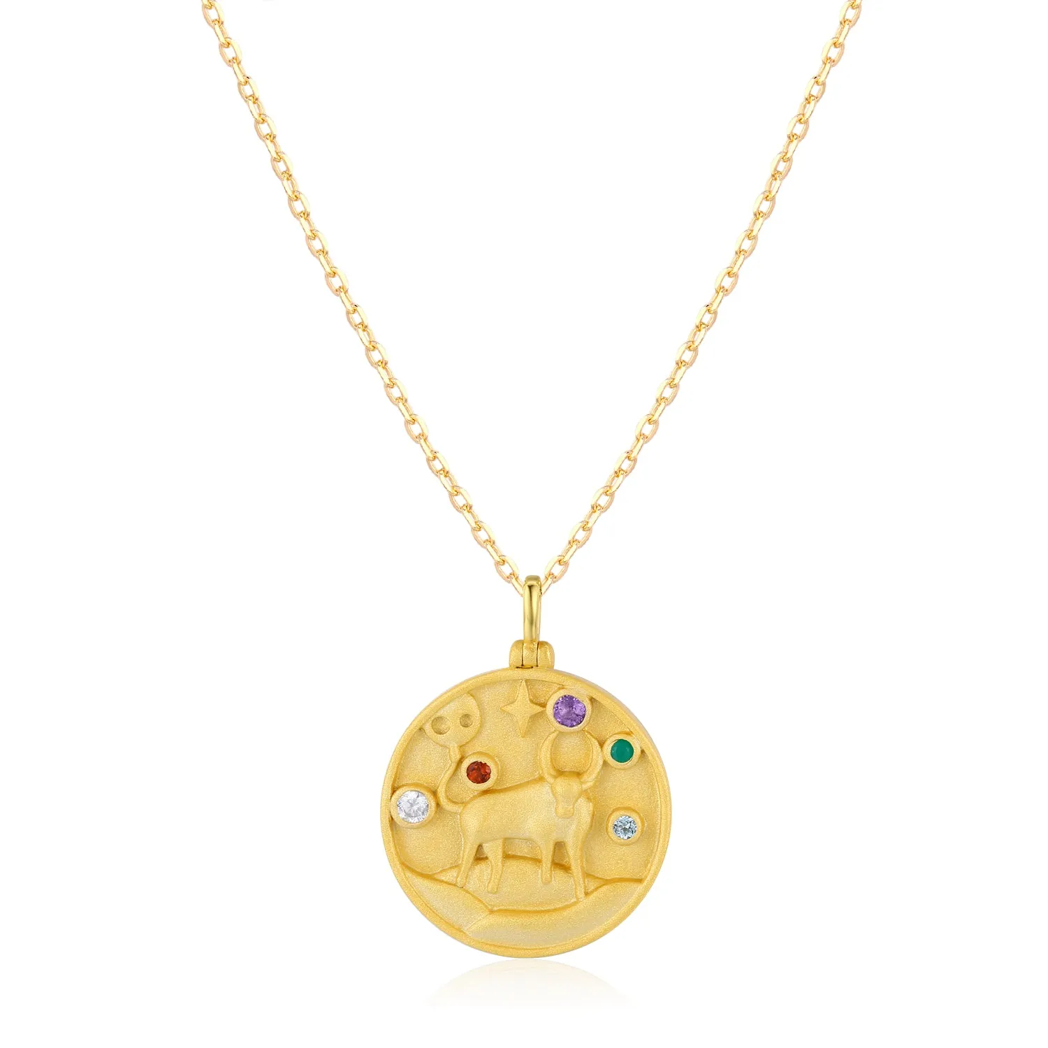 Taurus Zodiac Mantra Necklace