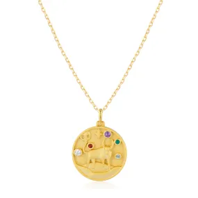 Taurus Zodiac Mantra Necklace