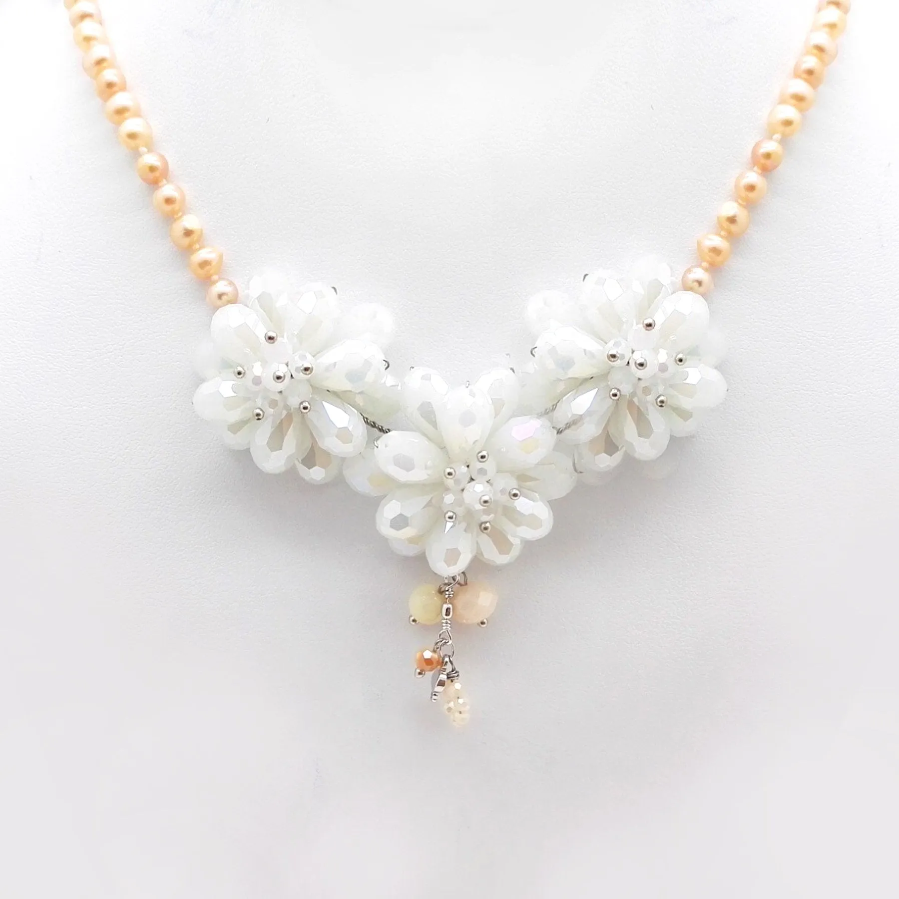 The Alexia FreshWater Pearl and Crystal Designer Necklace