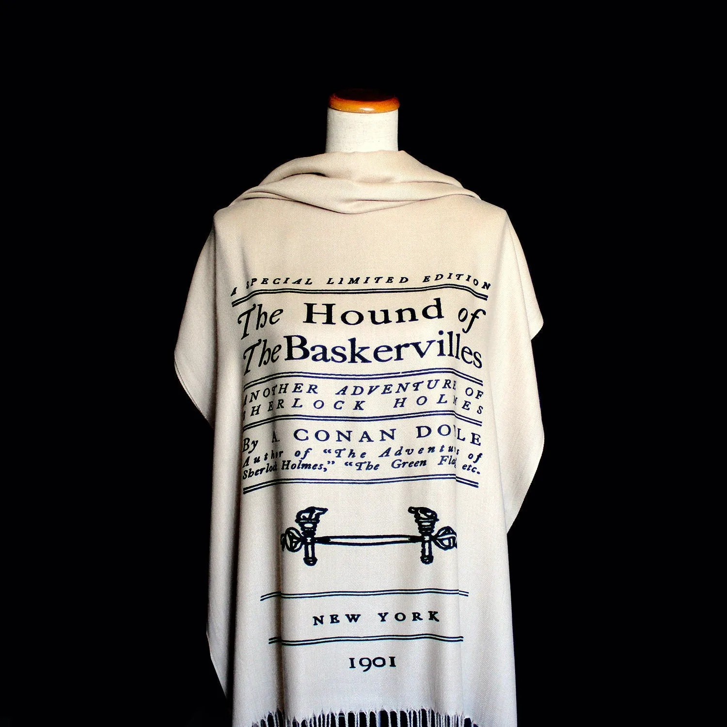 The Hound of the Baskervilles by Arthur Conan Doyle Scarf Shawl Wrap. Sherlock Holmes Scarf