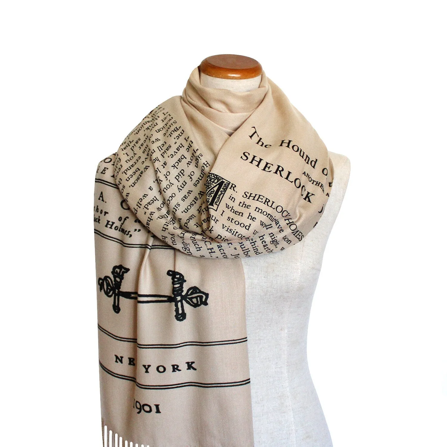 The Hound of the Baskervilles by Arthur Conan Doyle Scarf Shawl Wrap. Sherlock Holmes Scarf