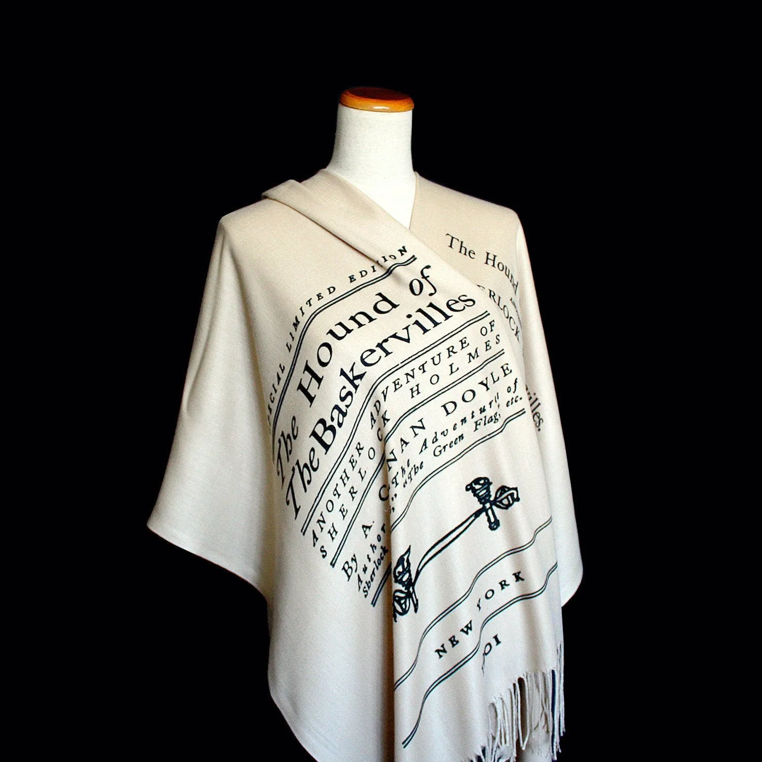 The Hound of the Baskervilles by Arthur Conan Doyle Scarf Shawl Wrap. Sherlock Holmes Scarf