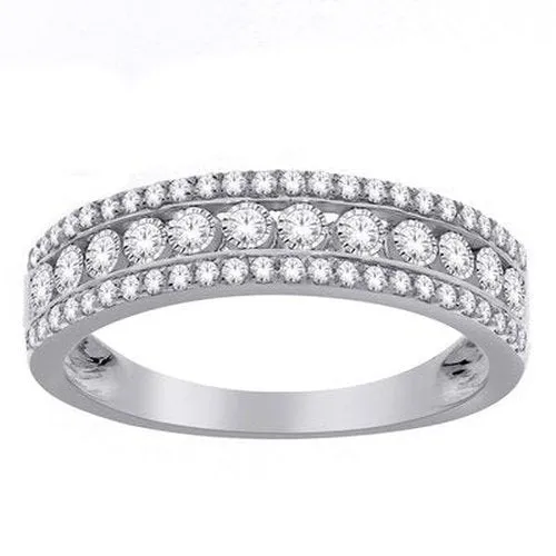 Three Row Brilliant Cut Band .40ct