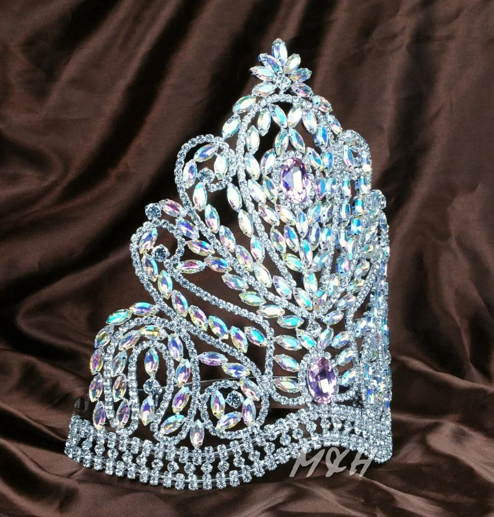 Towering Star Handmade Full Crown with Clear Austrian Rhinestones- Headpiece-Beauty Pageant -Quince