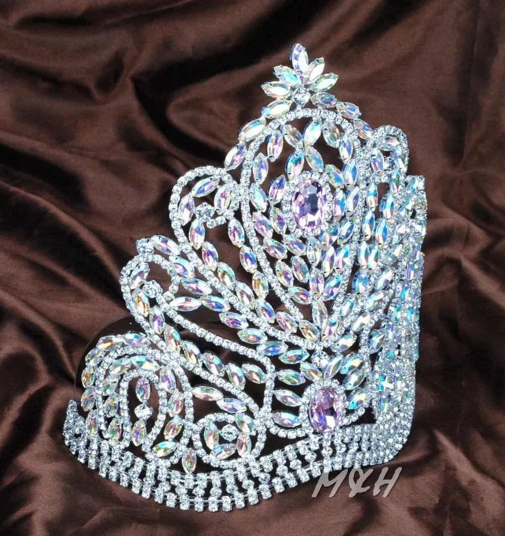 Towering Star Handmade Full Crown with Clear Austrian Rhinestones- Headpiece-Beauty Pageant -Quince