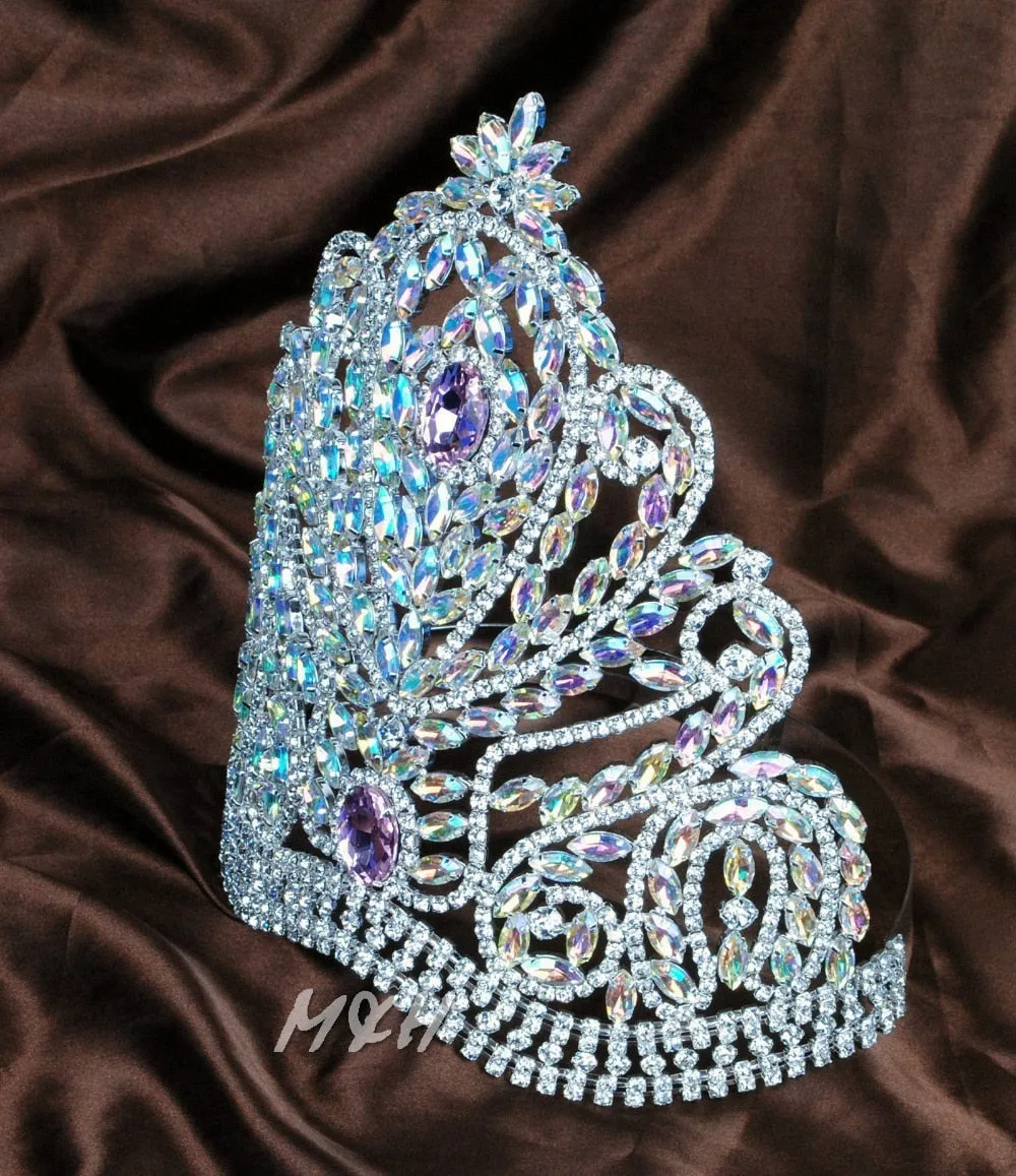 Towering Star Handmade Full Crown with Clear Austrian Rhinestones- Headpiece-Beauty Pageant -Quince