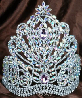 Towering Star Handmade Full Crown with Clear Austrian Rhinestones- Headpiece-Beauty Pageant -Quince