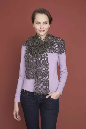Trail of Blossoms Scarf (Crochet) - Version 1
