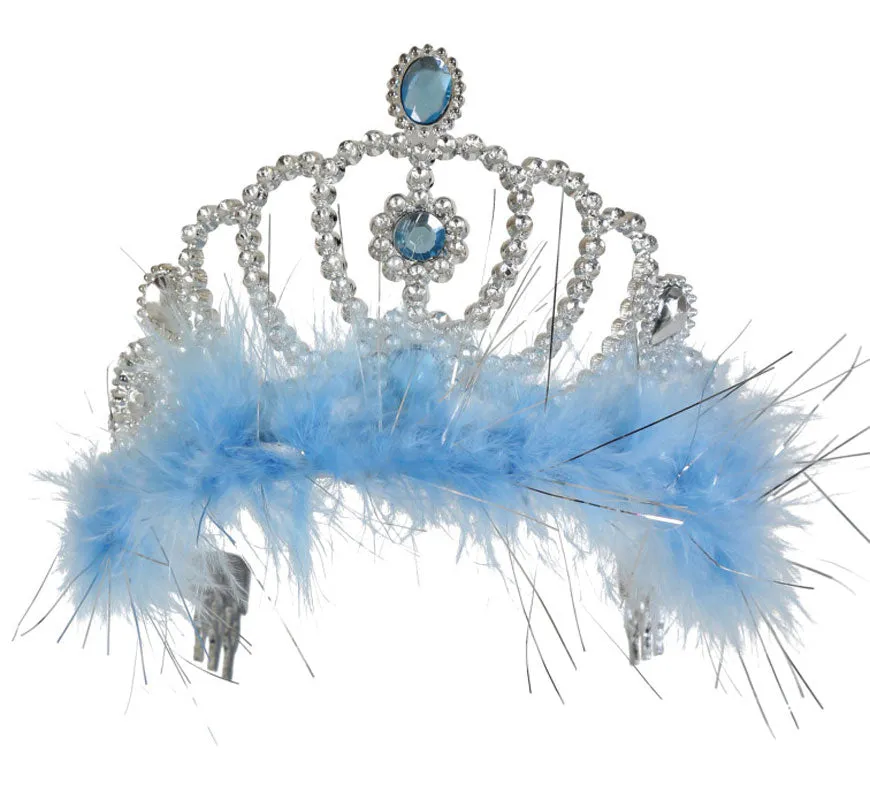 Traumhaftes Blue Ice Diadem für Kinder