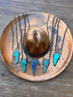 Turquoise Lightening Bolt Necklace