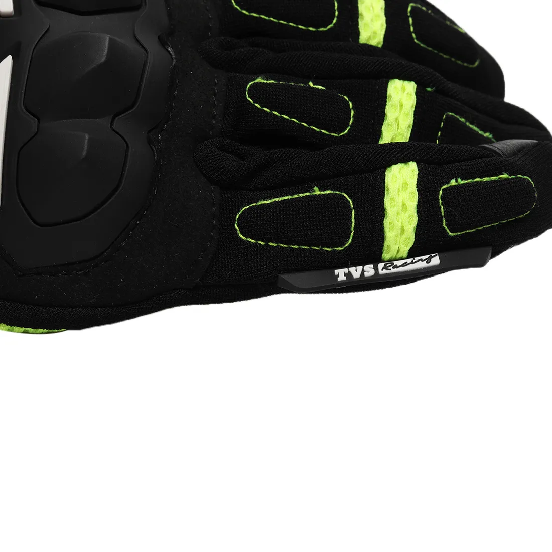 TVS Racing Xplorer Riding Gloves for Men – PVC & Carbon Protected, Touch Screen Compatible, & Visor Wiper Fingertips – Premium Bike Gloves for Riding Comfort (Neon)