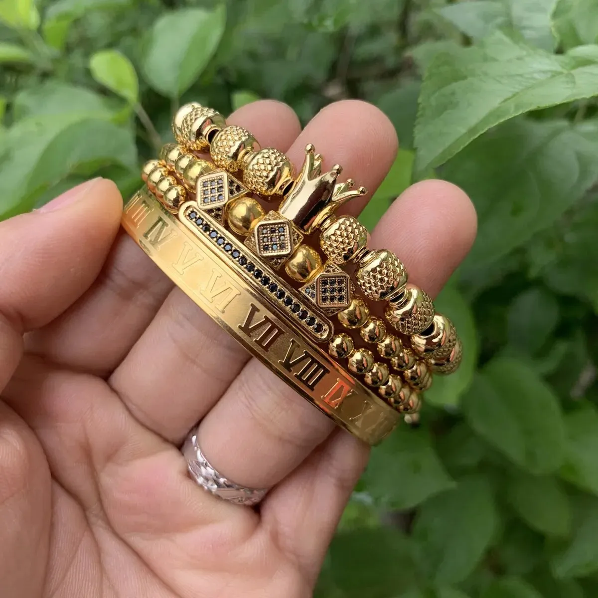 Unisex Royal King Luxury Bracelet 4pc/Set
