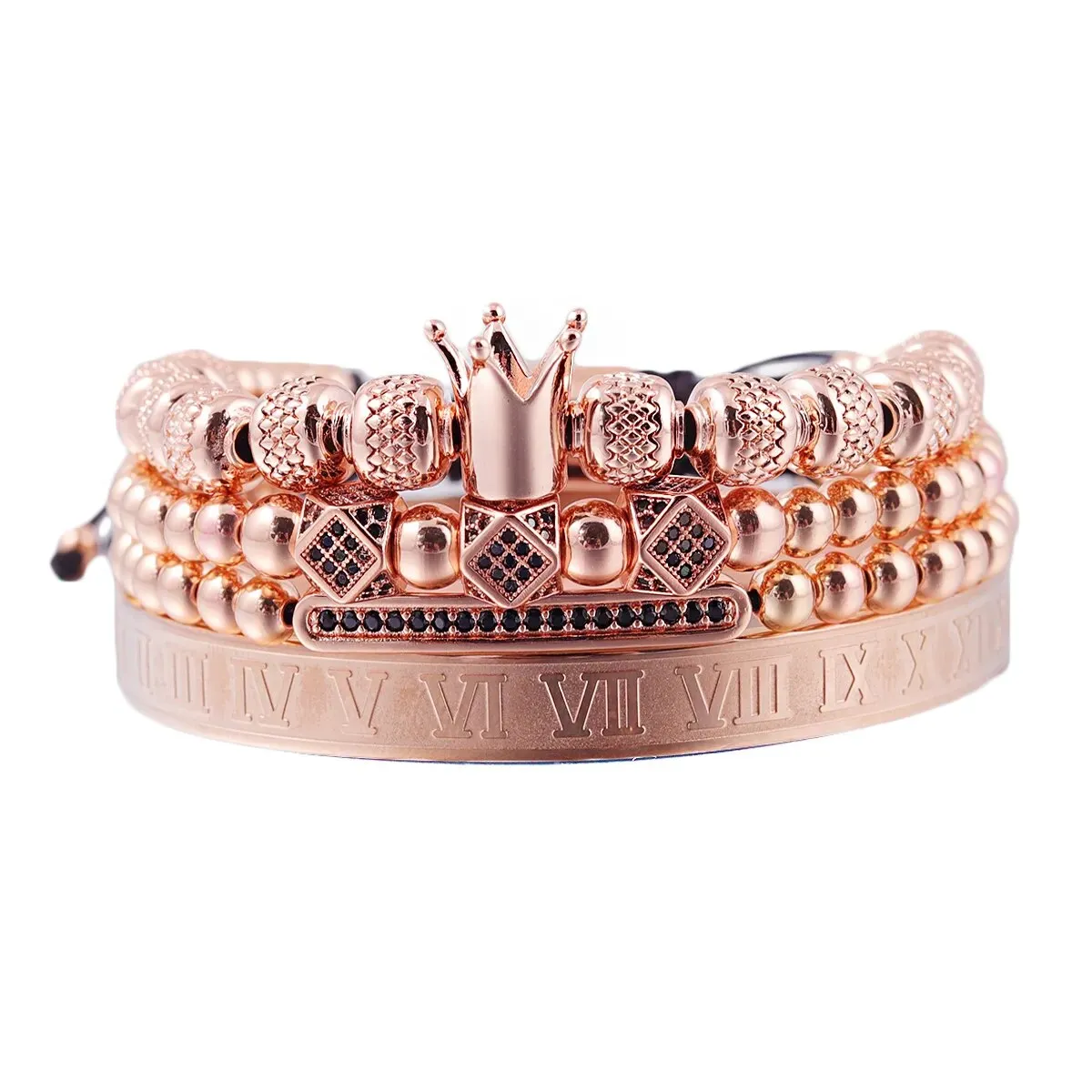 Unisex Royal King Luxury Bracelet 4pc/Set