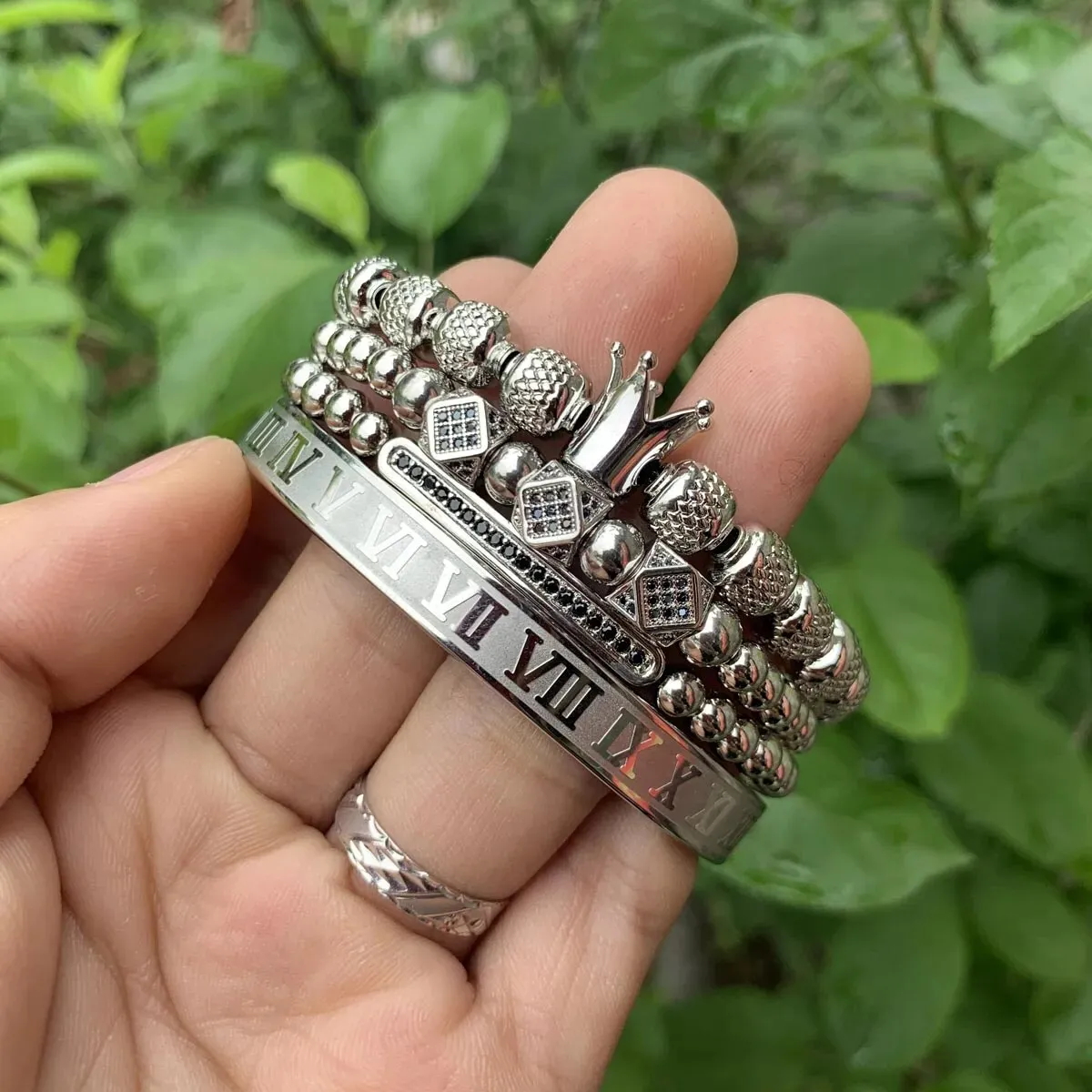 Unisex Royal King Luxury Bracelet 4pc/Set