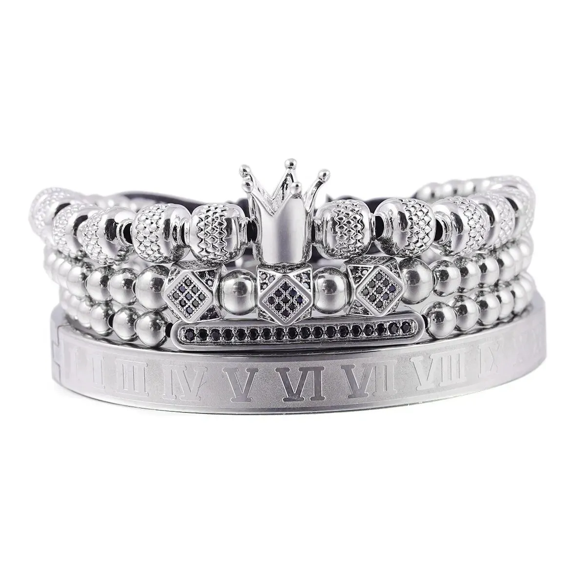Unisex Royal King Luxury Bracelet 4pc/Set