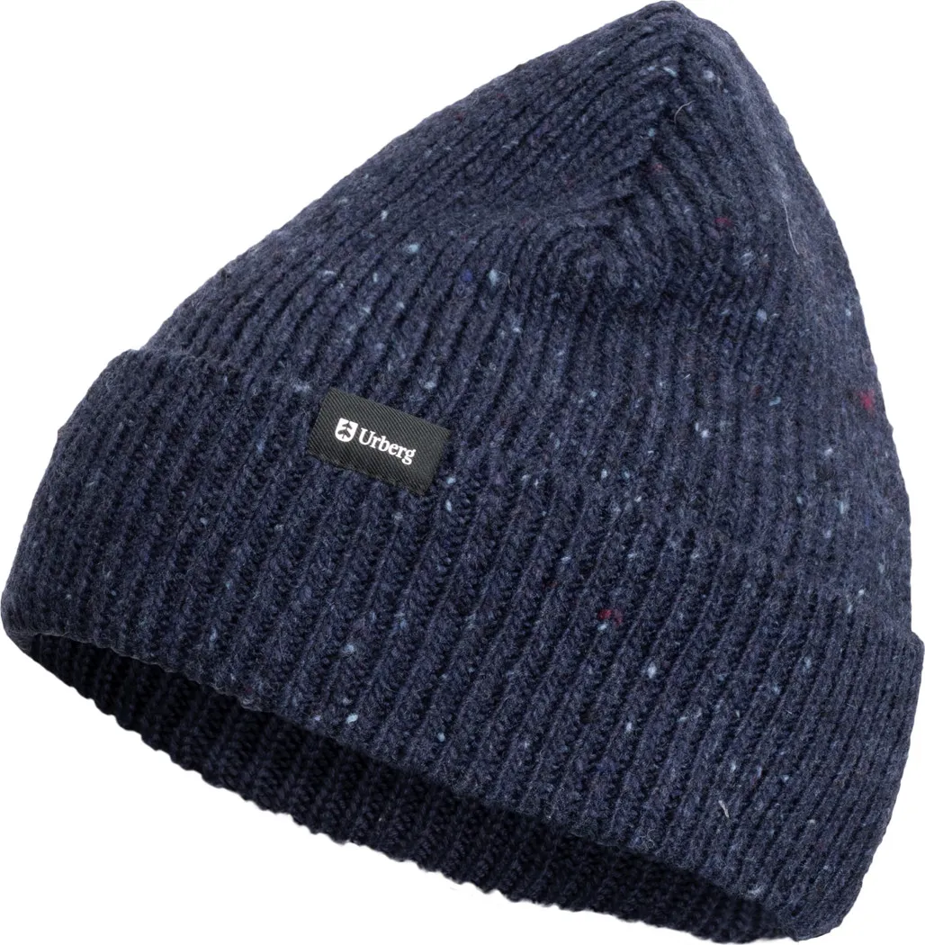 Urberg Unisex Knitted Wool Hat 1x1 Rib Blue Melange | Buy Urberg Unisex Knitted Wool Hat 1x1 Rib Blue Melange here | Outnorth