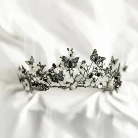 Verna's Butterfly Tiara in Antique Silver