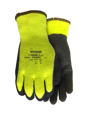 Vis-A-Bull Hi-Vis Gloves, Yellow X-Large