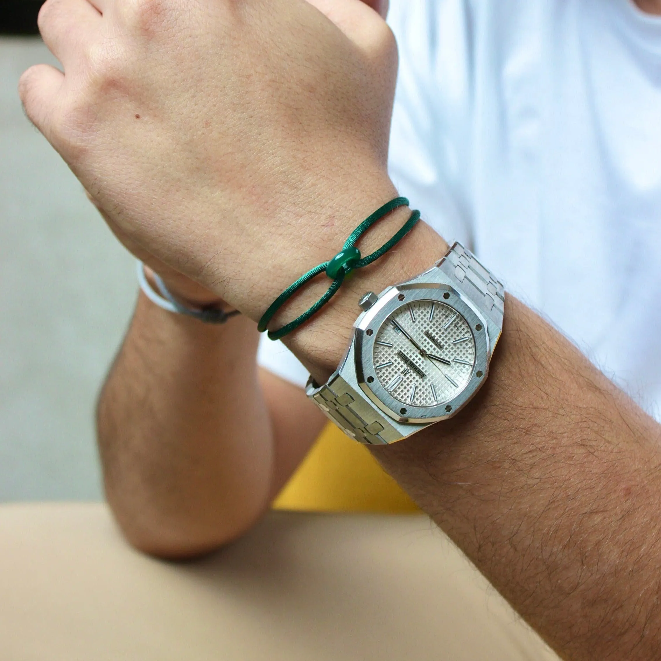 Wecord Green Soho Cord Bracelet