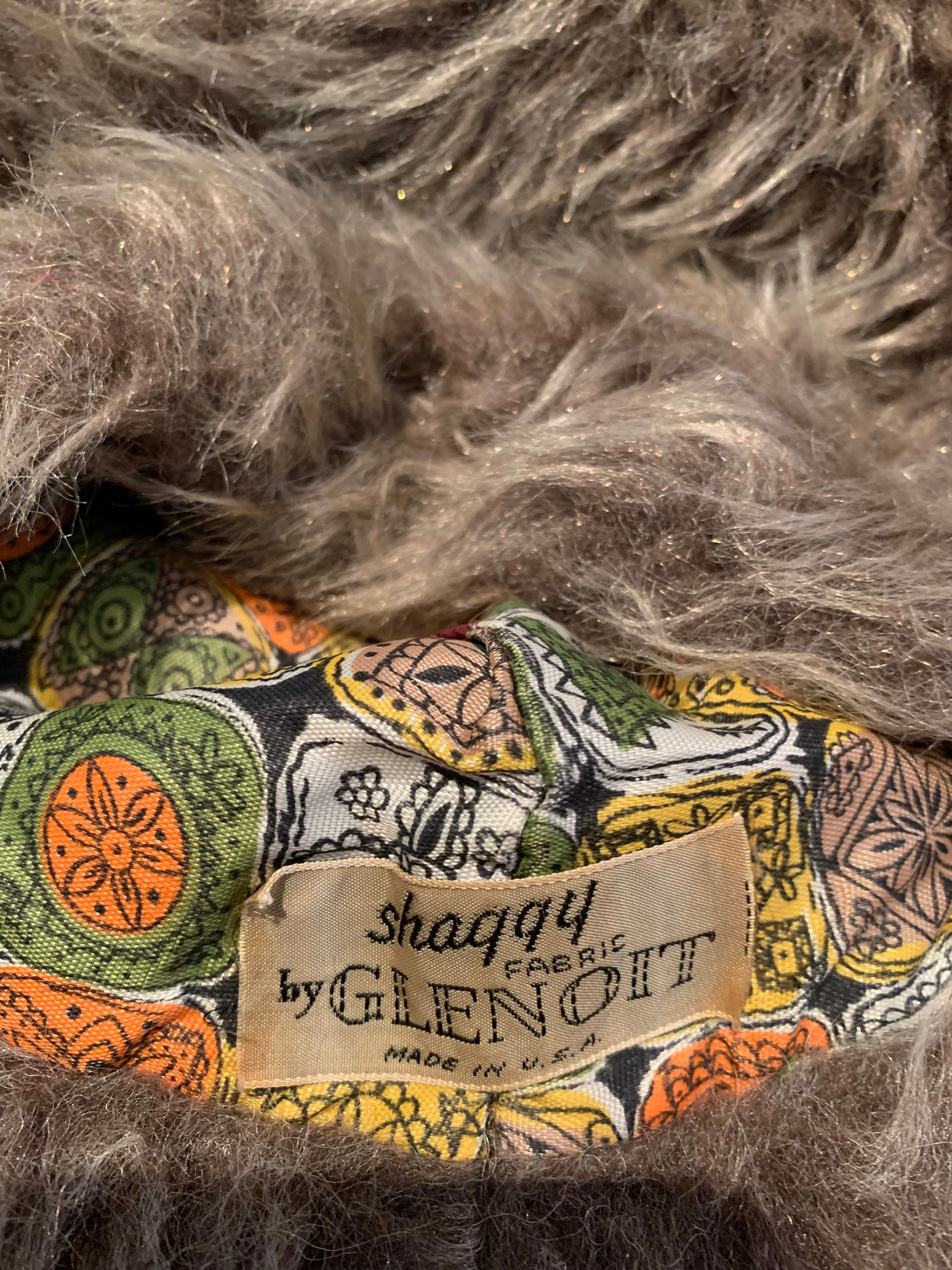 Whimsical Tall Peaked Tan Shaggy Faux Fur Hat circa 1960s