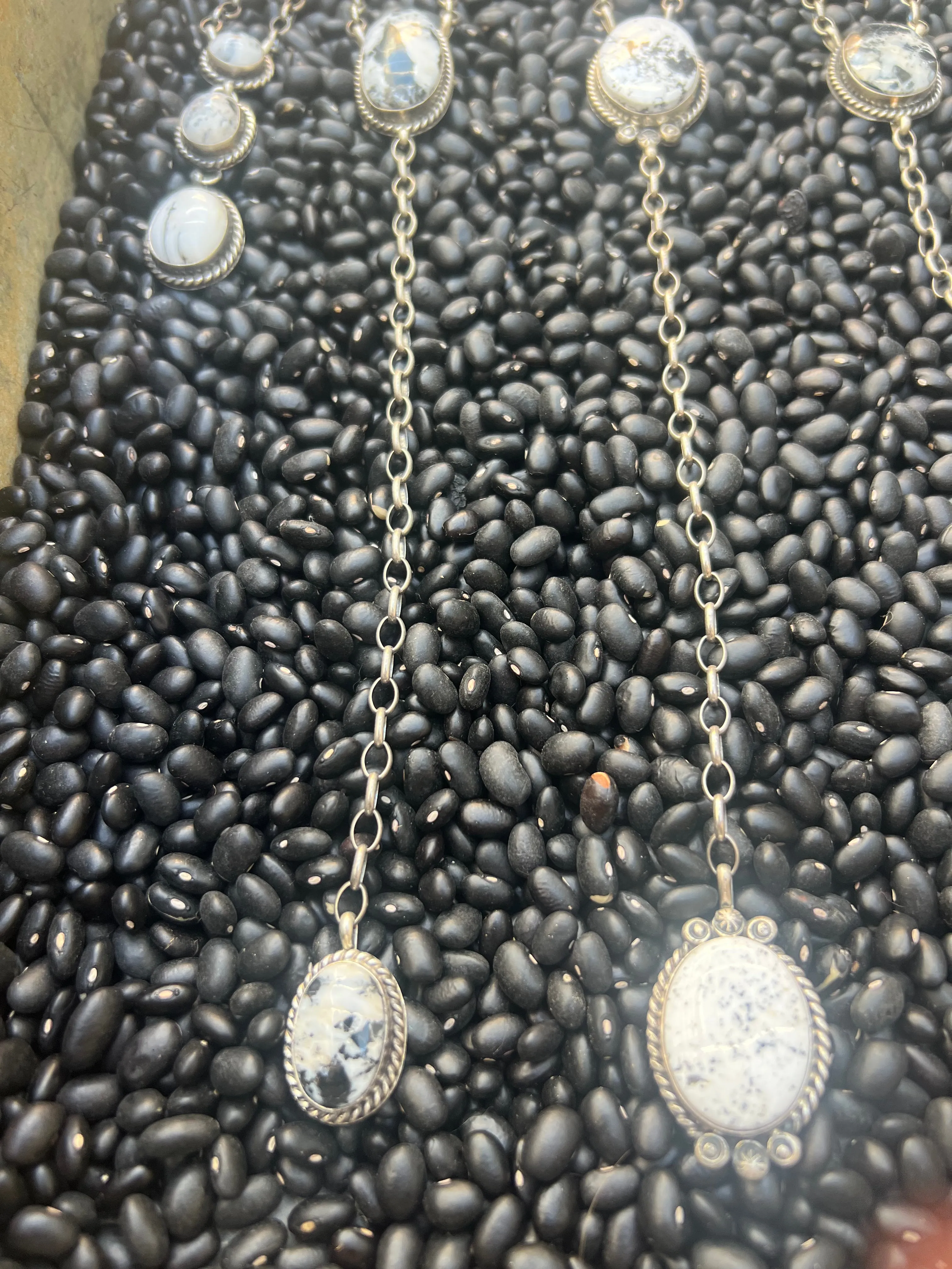 White Buffalo Lariat Necklace