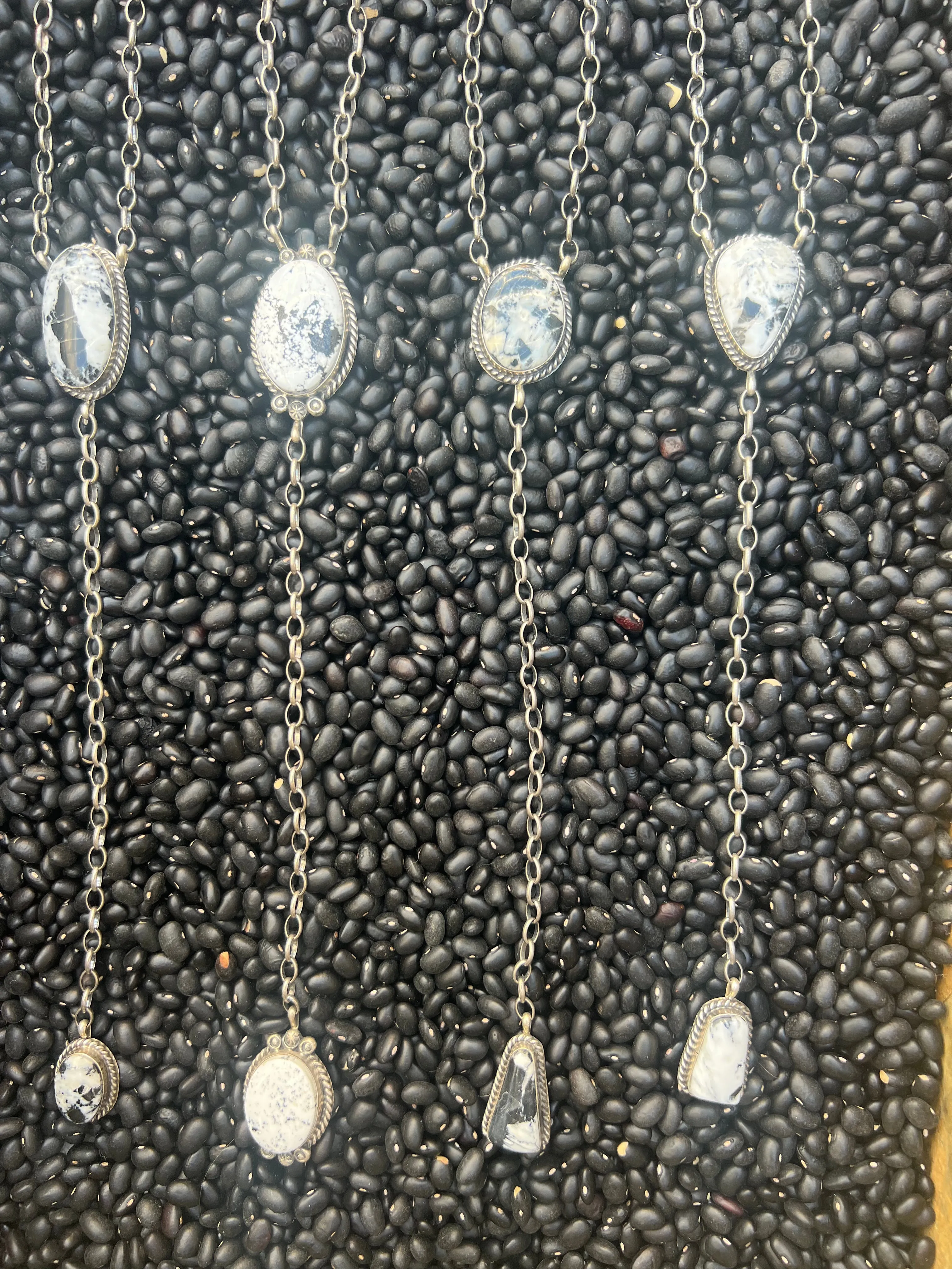 White Buffalo Lariat Necklace