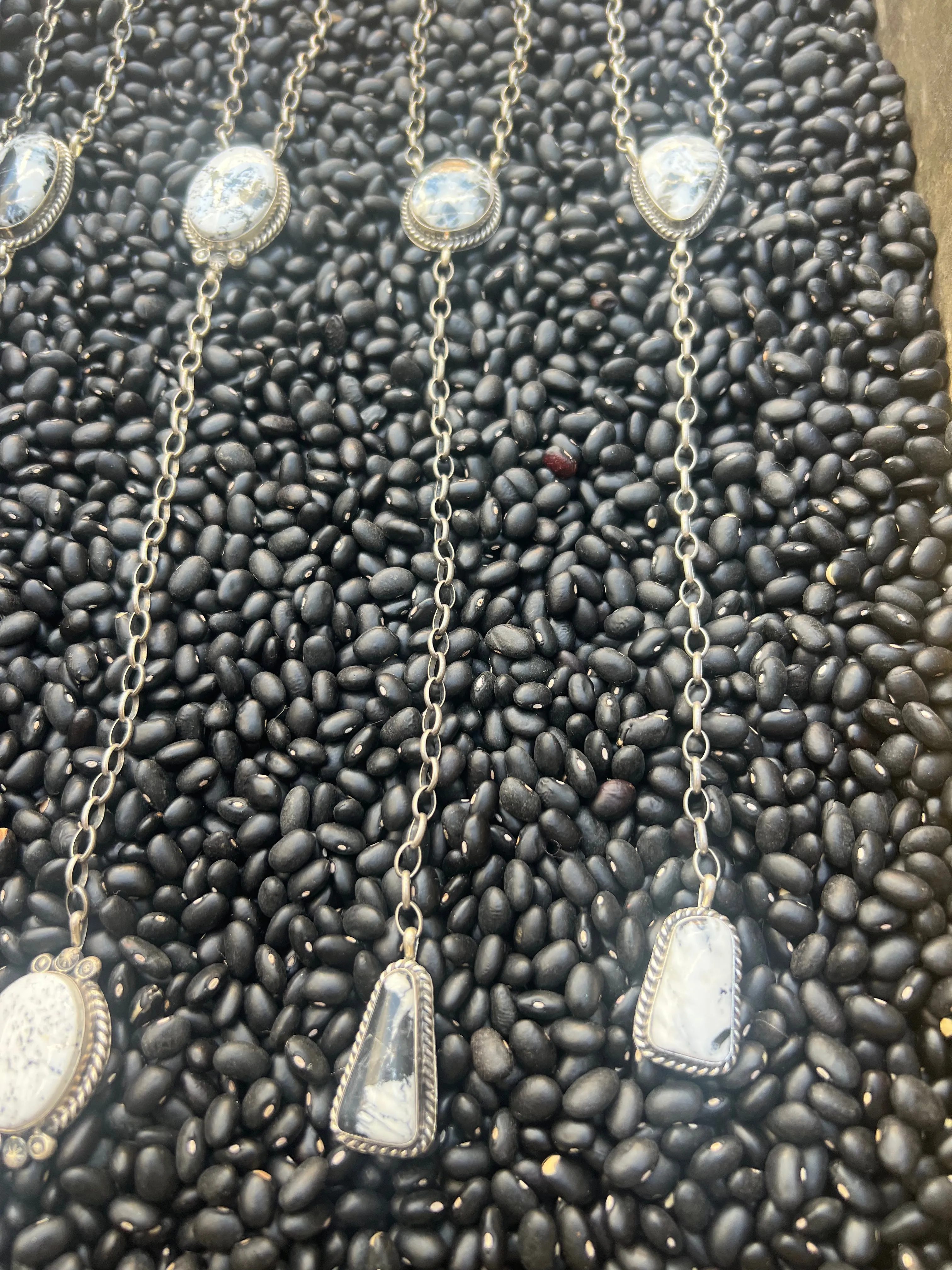 White Buffalo Lariat Necklace