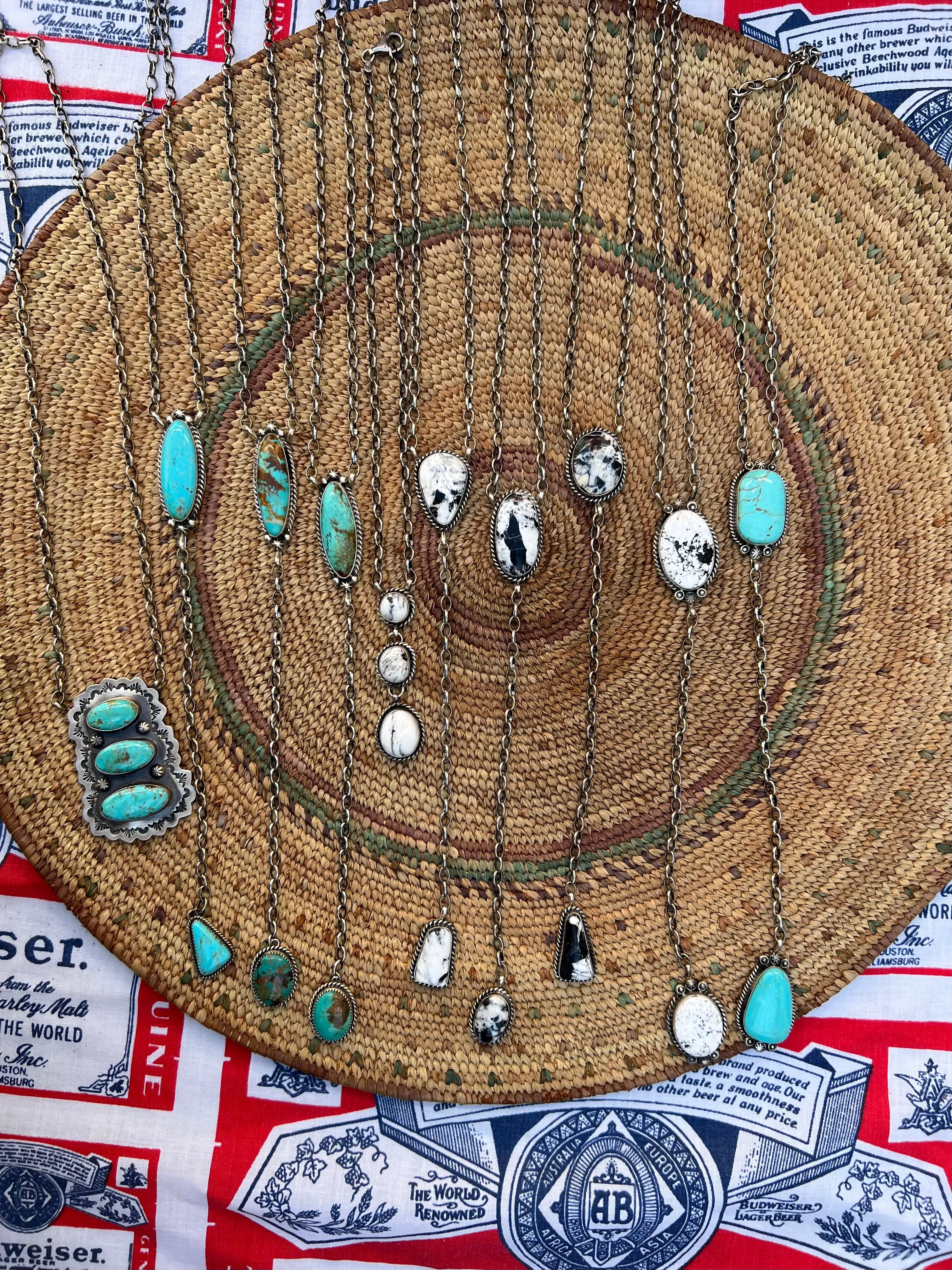 White Buffalo Lariat Necklace