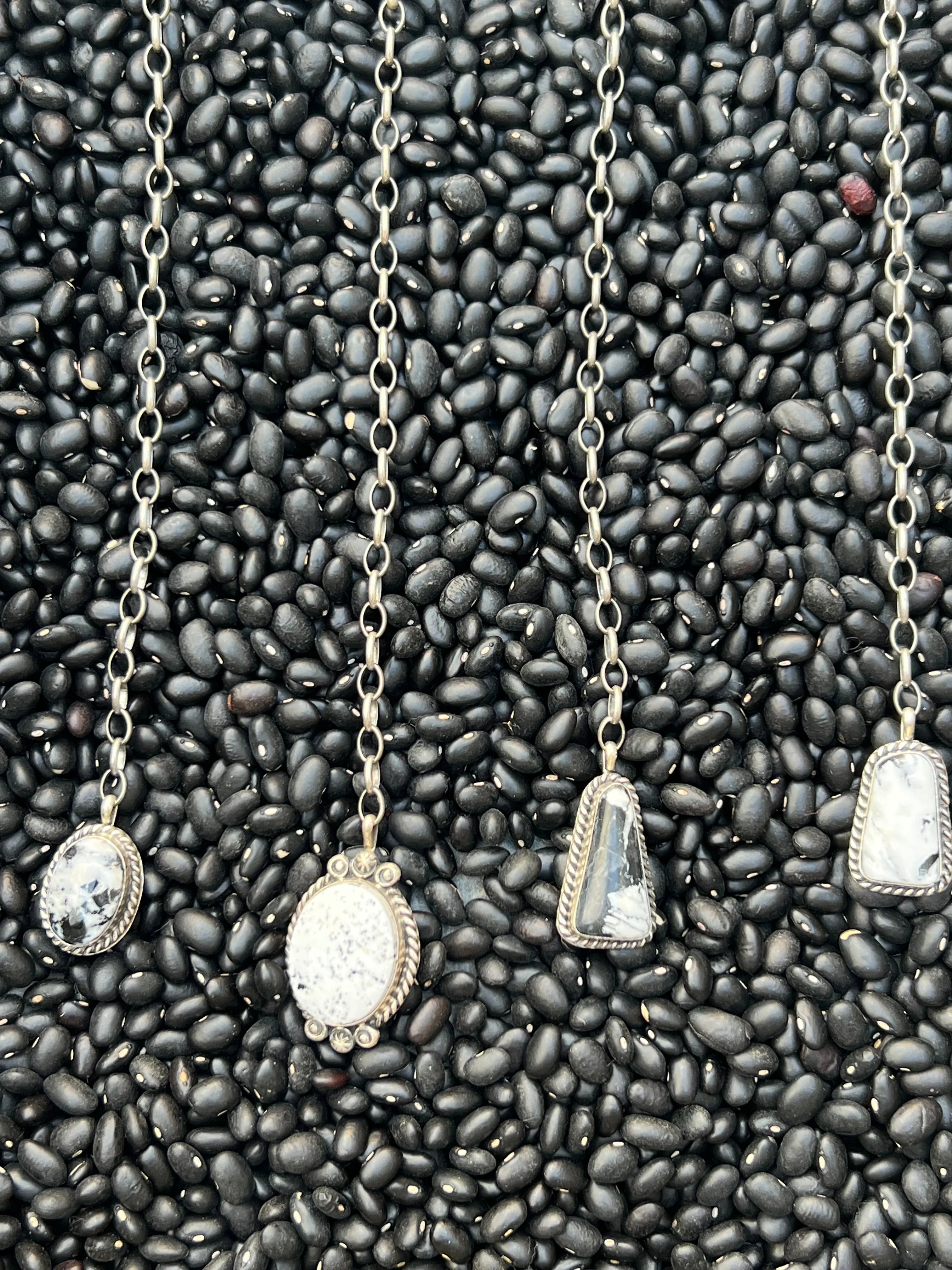 White Buffalo Lariat Necklace