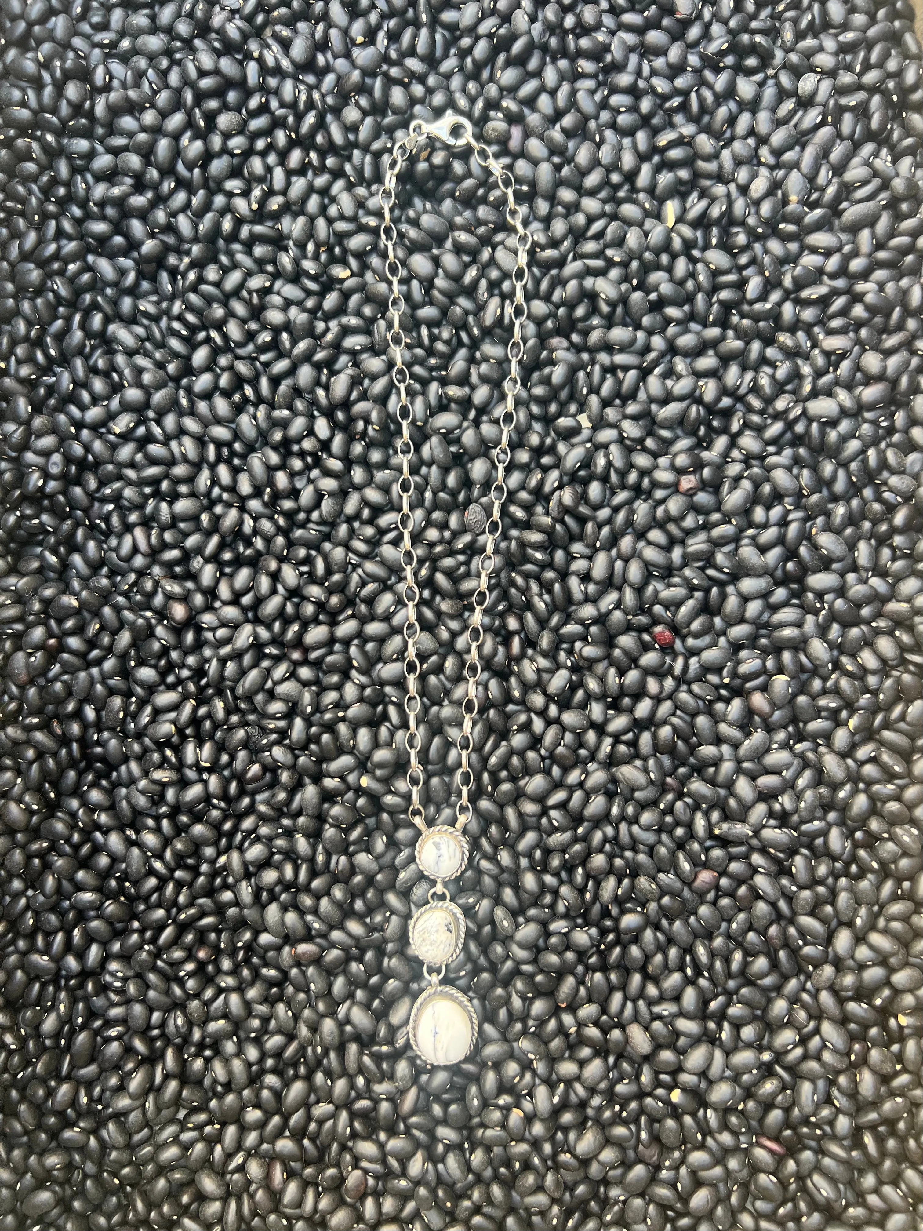 White Buffalo Lariat Necklace