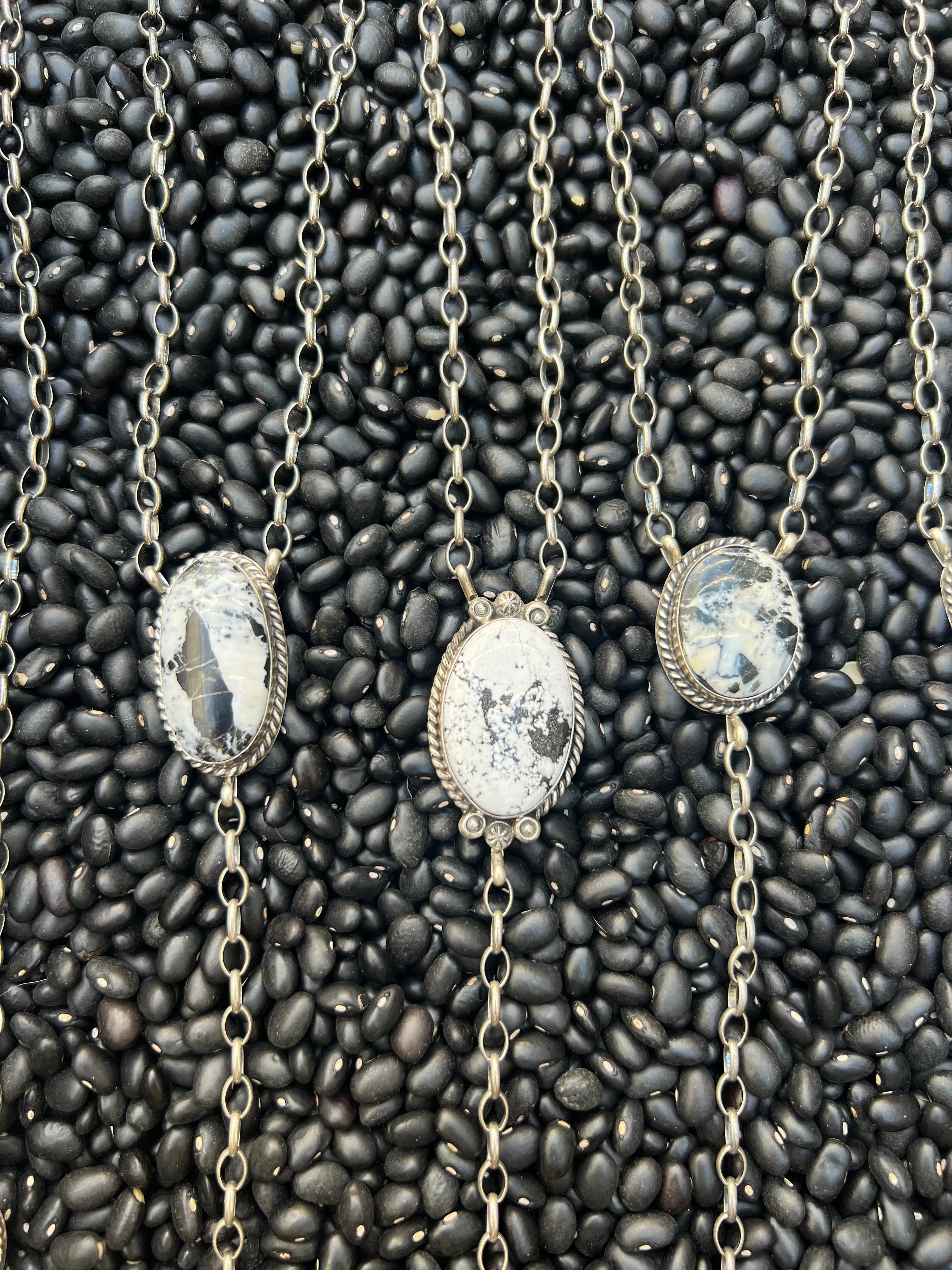 White Buffalo Lariat Necklace
