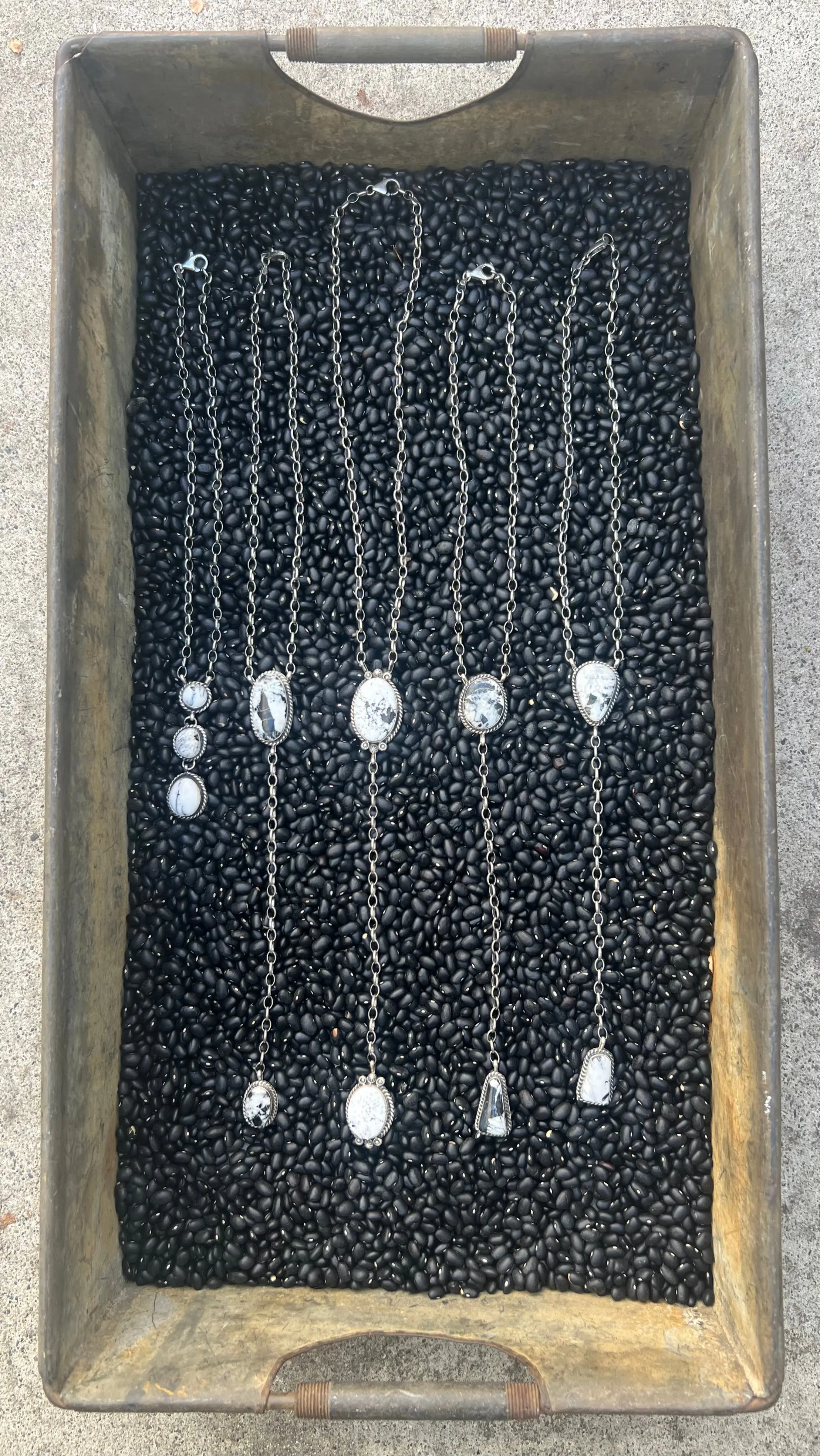 White Buffalo Lariat Necklace