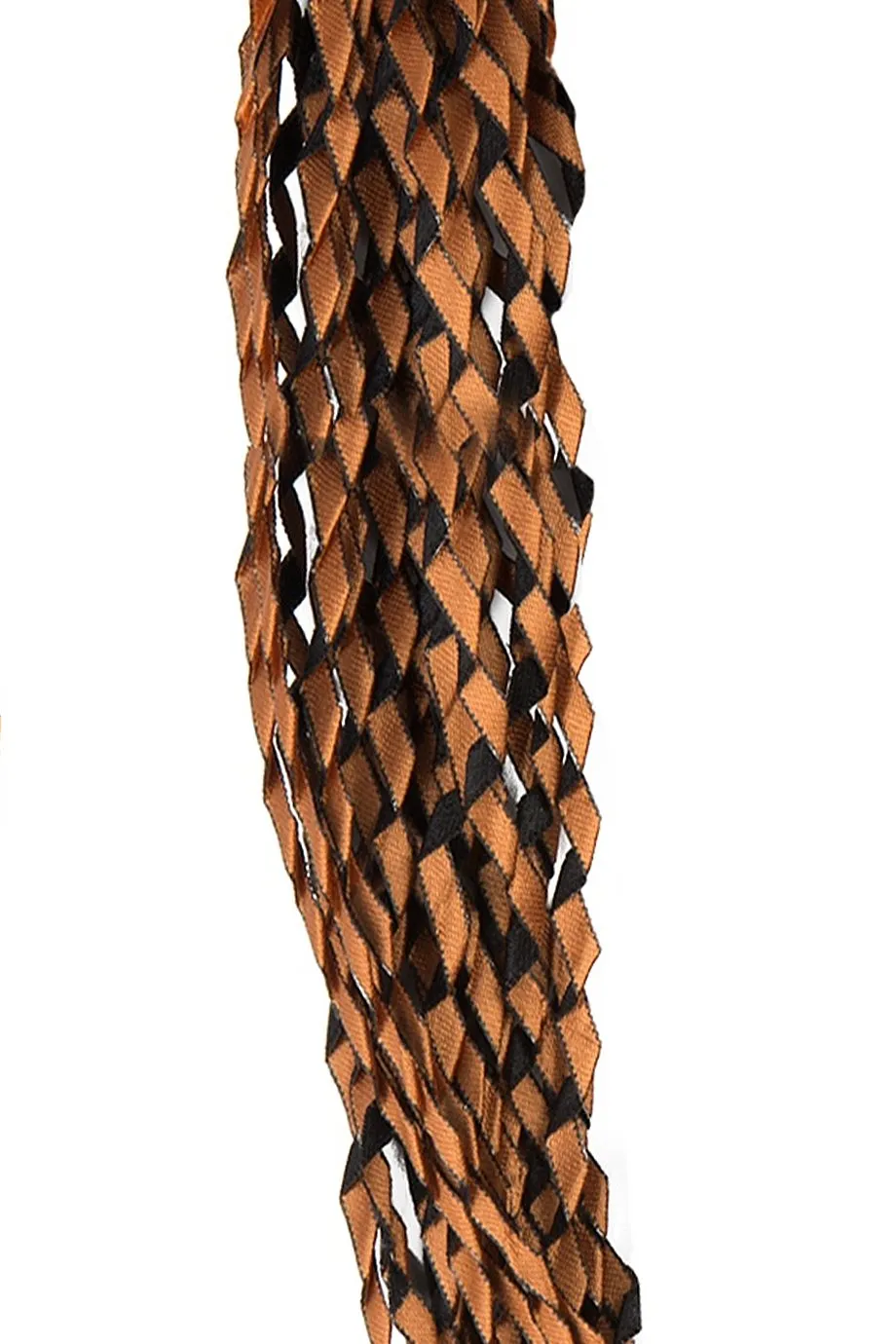 Zig Zag Black Bronze Silk Necklace